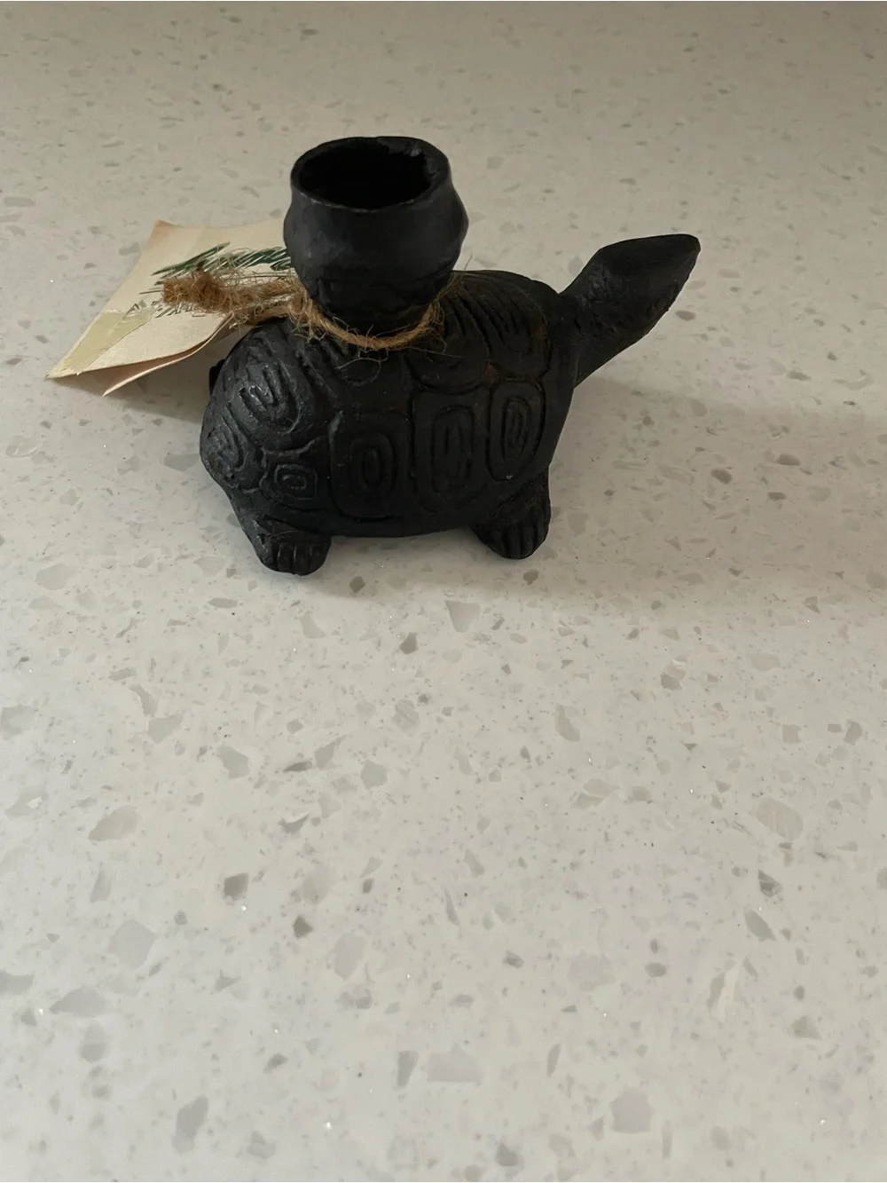 Turtle Bronze Candle Holder Made in Indonesia Town & Country NWT
